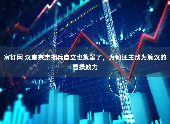 富灯网 汉室宗亲拥兵自立也就罢了，为何还主动为篡汉的曹操效力